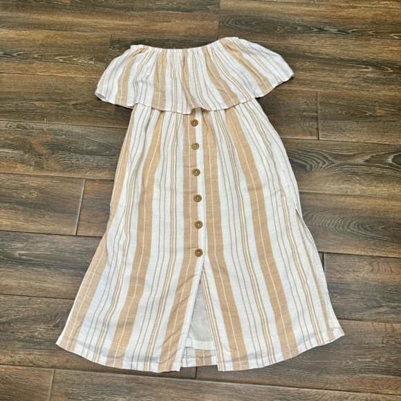 L*Space Day Dreamer Strapless Midi Dress in Sunsational Stripe Boho Beach XS - Picture 10 of 16